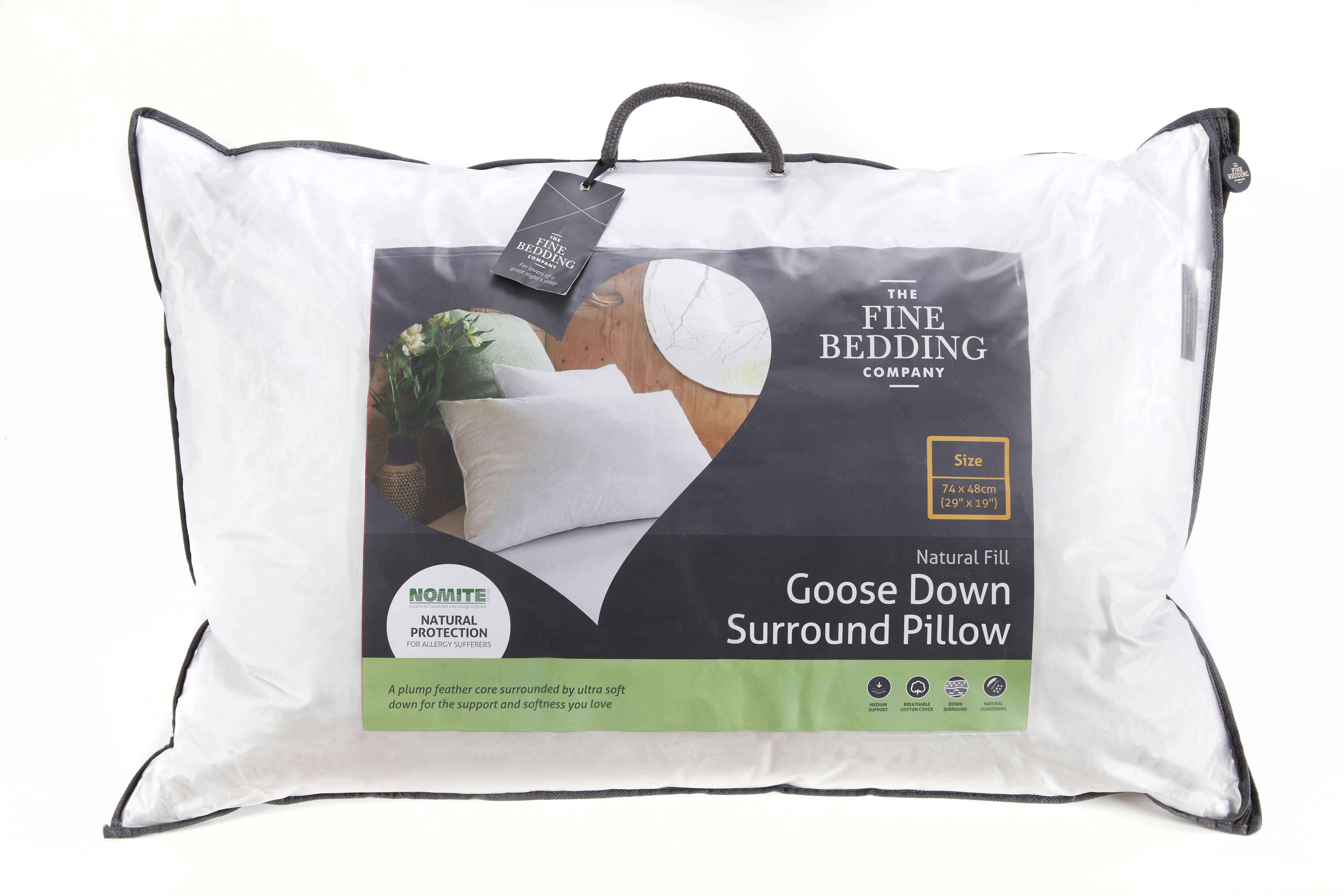 Goose Down Surround Pillow -The Fine Bedding Company