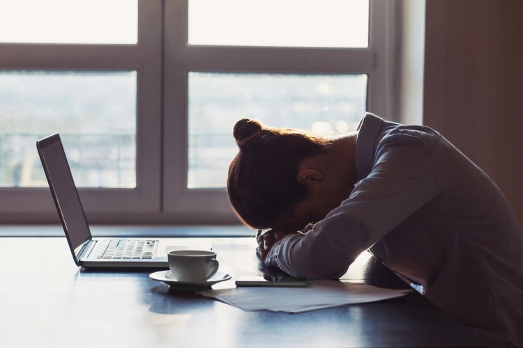Sleep Deprivation Woman Work