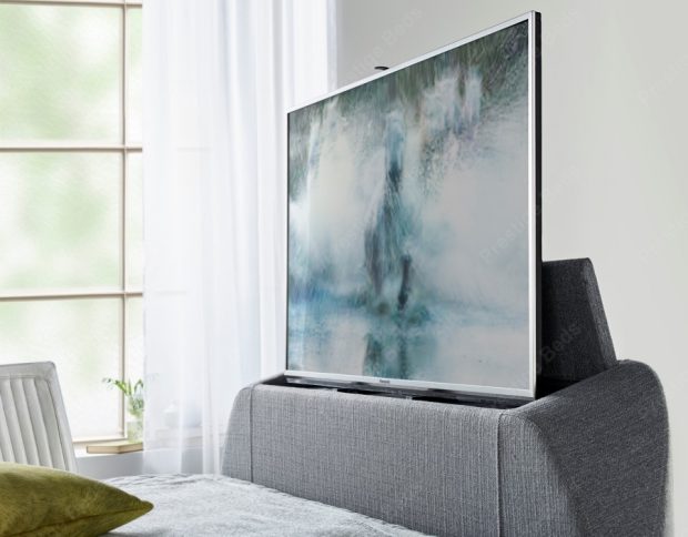 Barnard TV Bed, TV Showing, Artemis Ligt Grey
