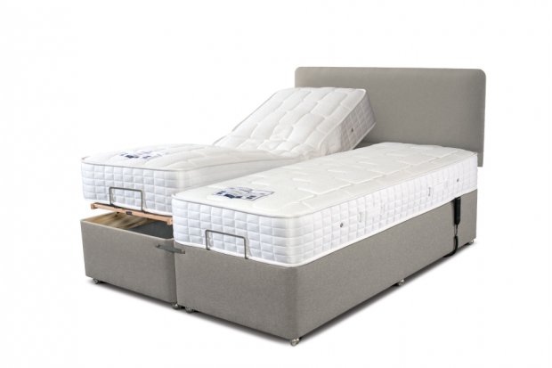Gel comfort adjustable bed upright