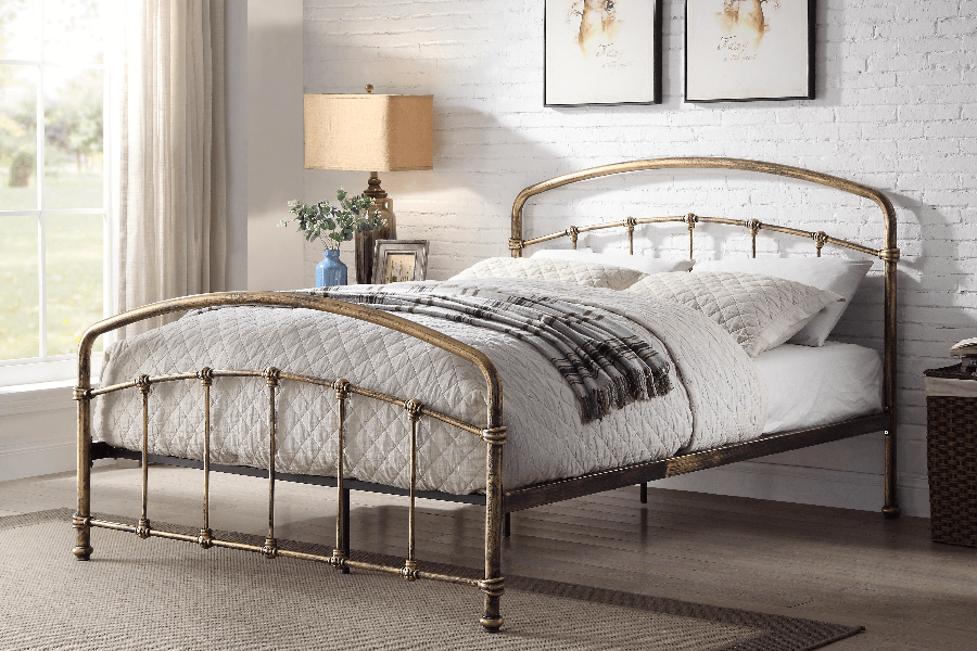 Mostyn Bed Frame in Antique Bronze