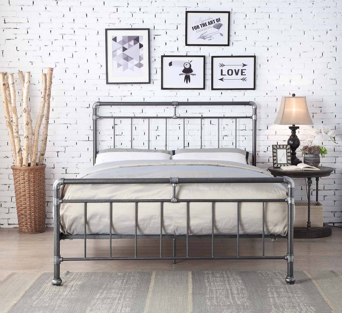 Cilcain Bed Frame In Black And Silver