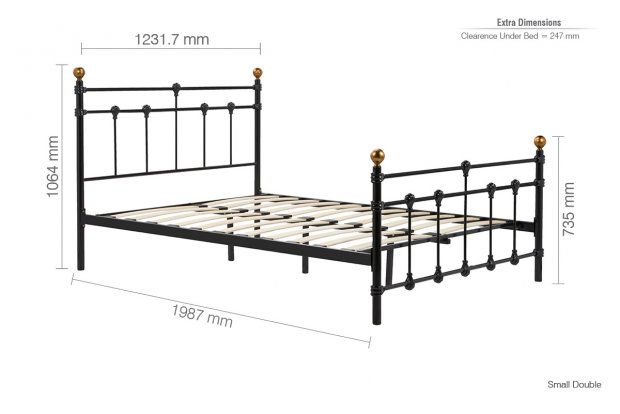 Atlas 120cm Small Double Black