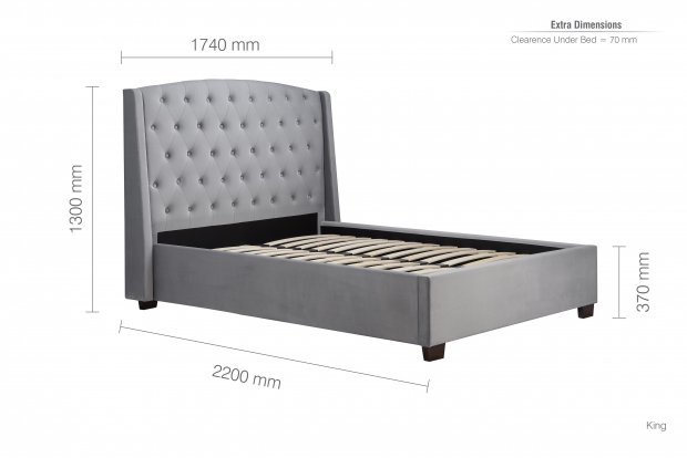Balmoral 150cm King Grey