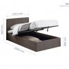 Berlin Ottoman 90cm Single Grey