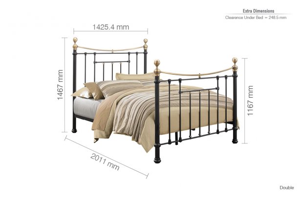 Bronte 135cm Double Black