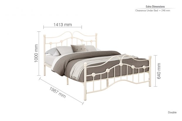 Canterbury 135cm Double Cream