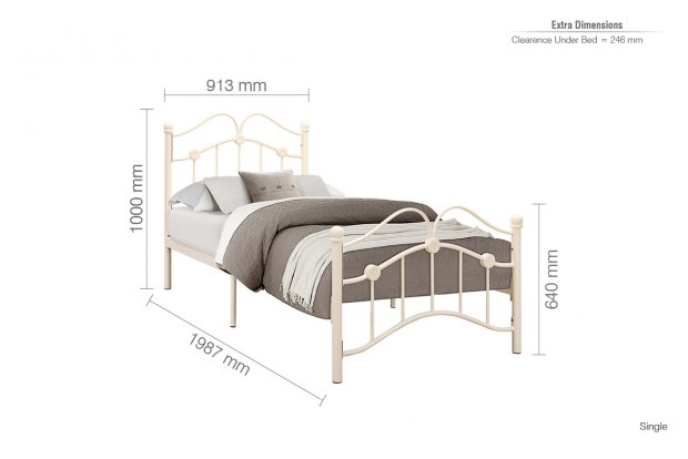 Canterbury 90cm Single Cream