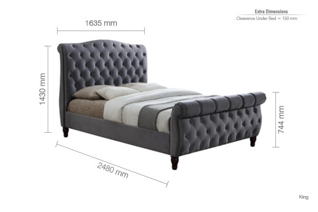 Colorado 150cm King Grey