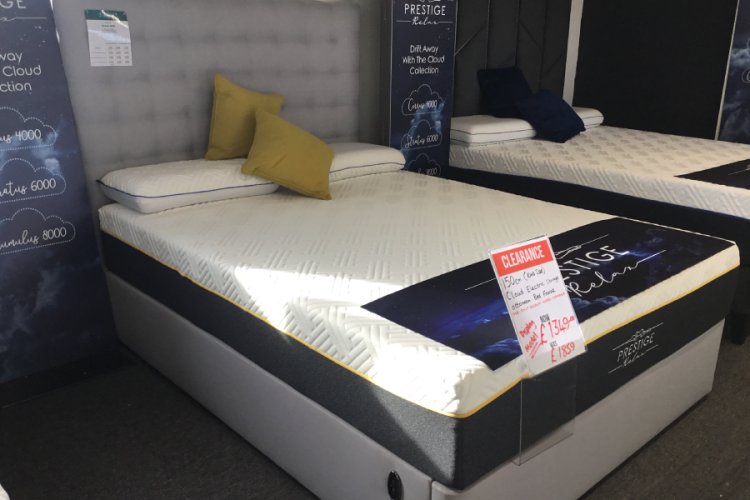 [CLEARANCE] Cloud Electric Ottoman Bedframe (King) Prestige Beds