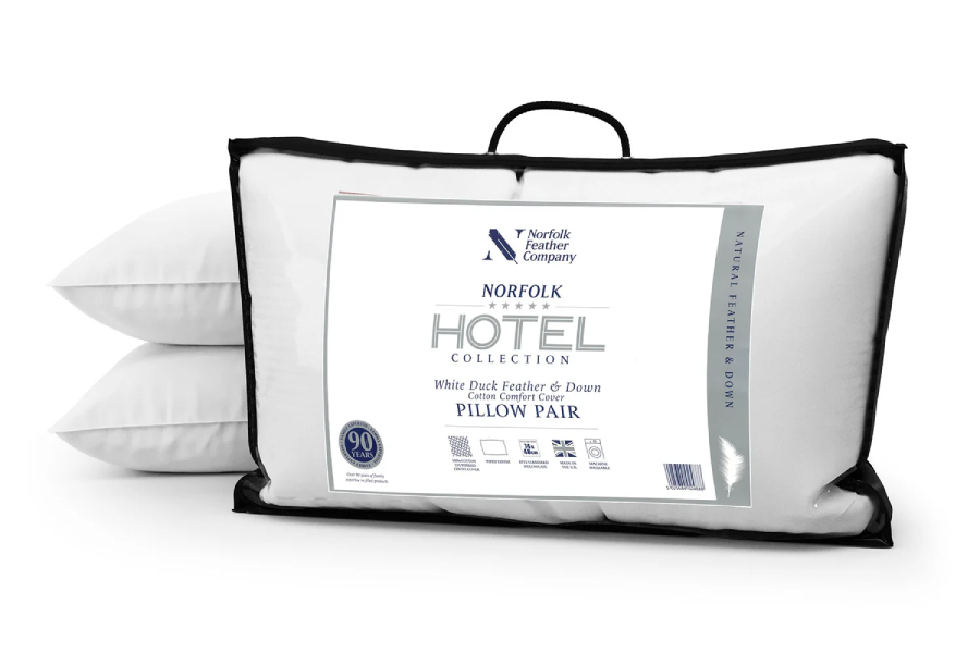 Norfolk Feather Hotel Pillow Pair Pack