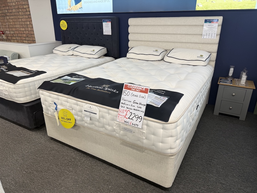 [CLEARANCE] Harrison Spinks Gawthorpe Split Tension Mattress (150cm Kingsize)