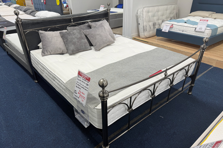 [CLEARANCE] Gamma Bedframe + Wyre Ortho 2000 Extra Firm Mattress (180cm Superking)